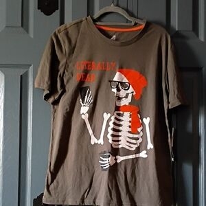 American Dream Black Tee with White Logo Print